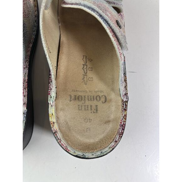 Finn Comfort German Two Strap Sandals Mult-Colored Cork Slides Women's 40 US 8.5 - Picture 4 of 14